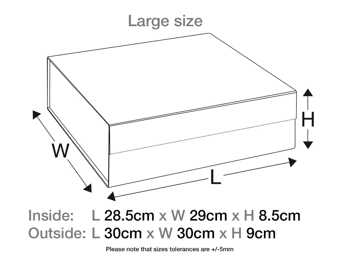 Pewter Large Gift Box Assembled Size in Centimeters