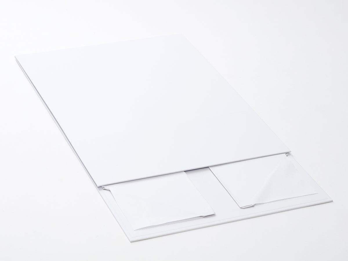 Sample White XL Deep Folding Gift Box Supplied Flat