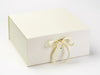 Ivory XL Deep Folding Gift Box with Changeable Ribbon