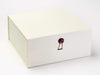Ivory XL Deep Gift Box Featured with Garnet Gemstone Closure