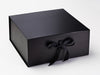 Black XL Deep Gift Box with Changeable Ribbon