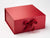 Red XL Deep Gift Box with Changeable Ribbon