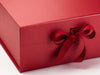 Red XL Deep Gift Box Sample Ribbon Detail