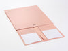 Rose Gold XL Deep Gift Box Supplied Flat and with Matching Grosgrain Ribbon