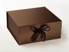 Bronze XL Deep Gift Box with Changeable Ribboon