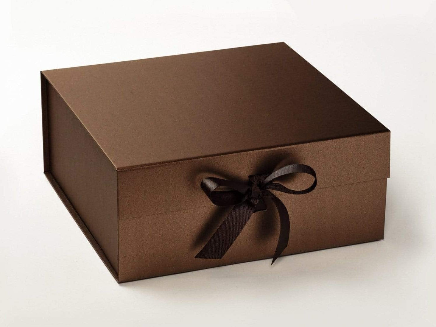 Bronze XL Deep Gift  Box Sample with Changeable Ribbon