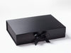 Black A3 Shallow Gift Box Supplied with Ribbon