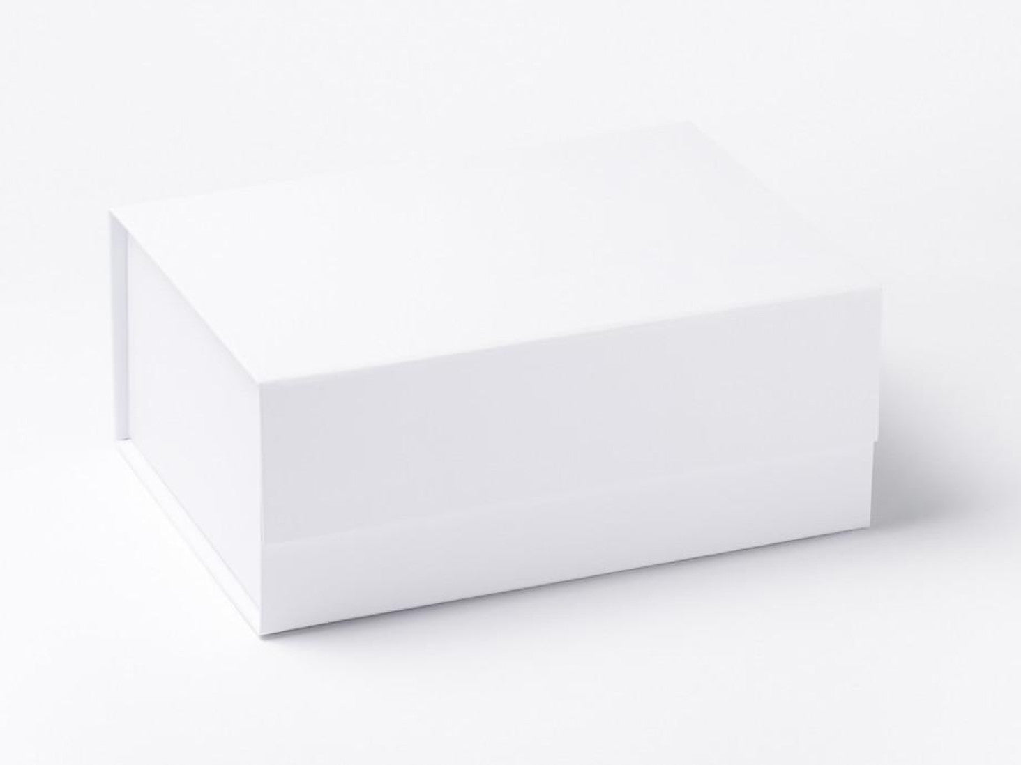 White A5 Folding Gift Boxes with Magnetic Closures No Ribbon