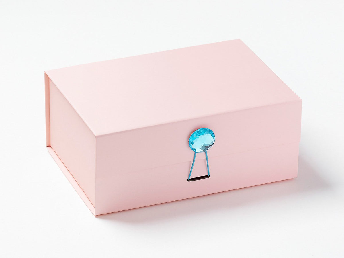 Pale Pink A5 Deep Gift Boxes with changeable ribbon
