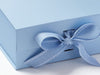 Pale Blue A5 Deep Gift Box Sample Front Ribbon Detail