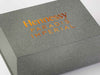 Naked Gray Gift Box with Custom Copper Foil Logo