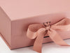 Rose Gold A5 Deep Luxury Gift Boxes Ribbon Detail