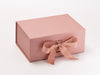Rose Gold A5 Deep Luxury Gift Boxes with changeable ribbon