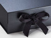 Pewter A5 Deep Luxury Gift Boxes Ribbon Detail