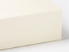 Ivory cream A4 folding gift box front closure flap detail