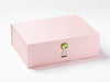 Pale Pink A4 Deep Gift Box Featuring Peridot Gemstone Closure