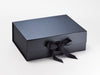 Pewter A4 Deep Luxury Gift Boxes with changeable ribbon