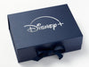 Navy Blue Gift Box with Custom Silver Foil Printed Logo