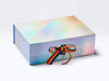 Rainbow A4 Deep Gift Box Featuring Rainbow Stripe Ribbon
