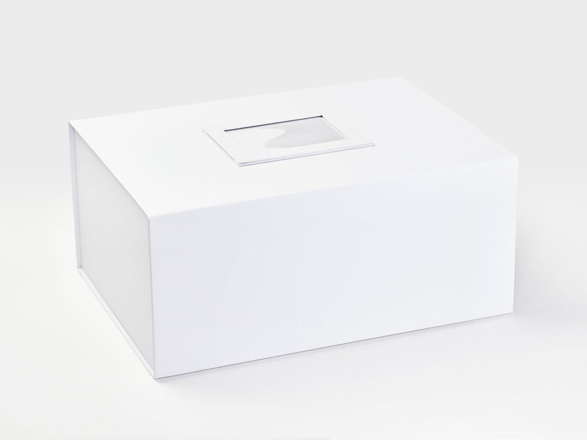 White A3 Deep Gift Box Featured with White Photo Frame