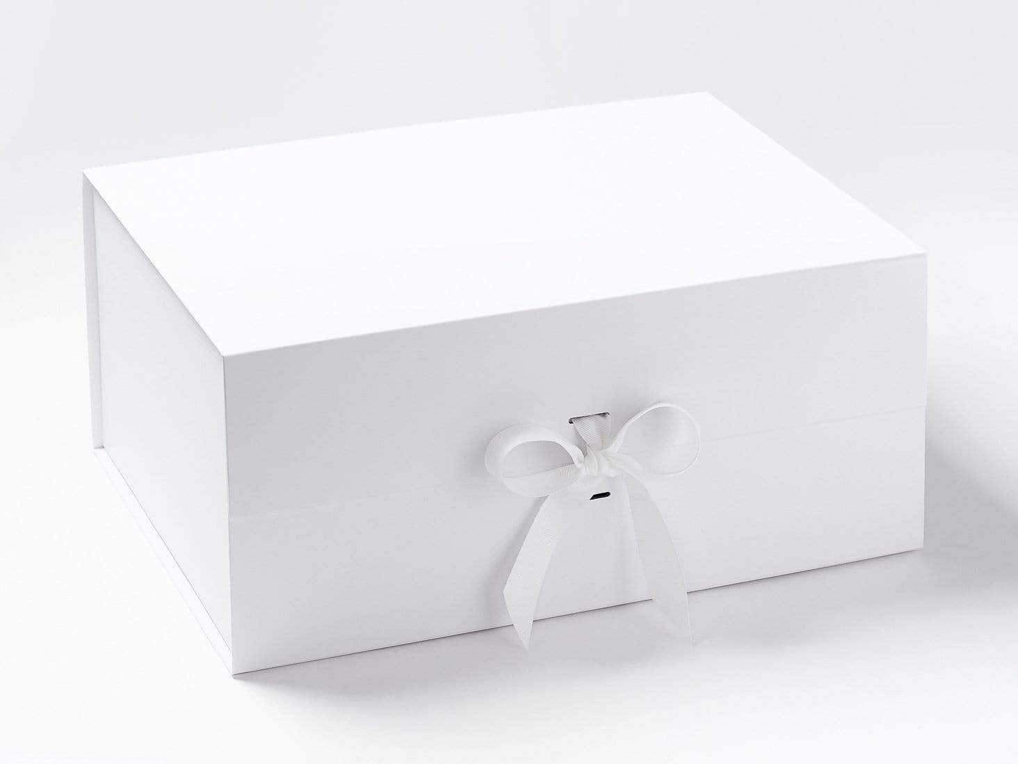 White Sample A3 Deep Gift Box with changeable ribbon