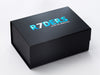 Black A5 Deep Folding Gift Box with Custom 2 Color foil Logo