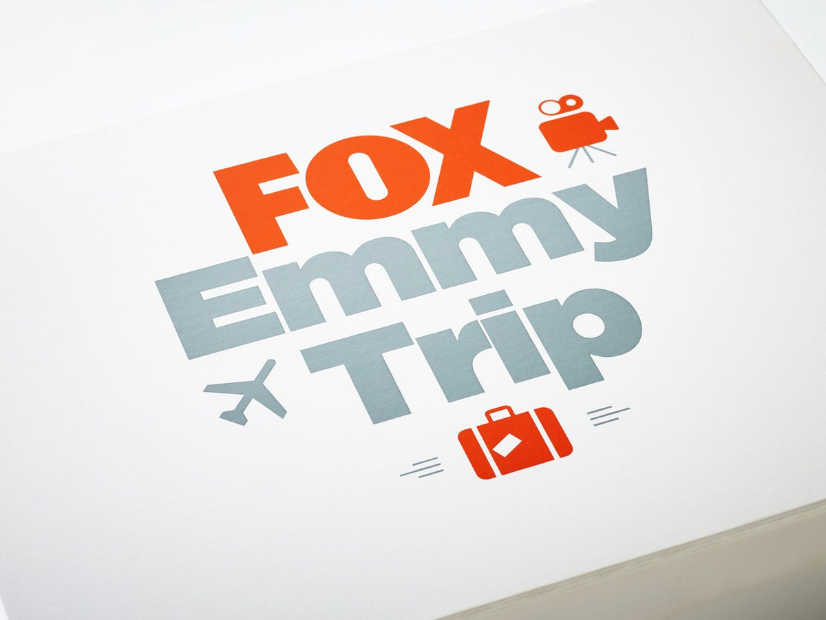 2 Colour Custom Printed Logo to Lid of White Gift Box