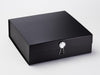 Diamond Gemstone Closure Featured on Black Large Folding Gift Box