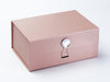 Diamond Gemstone Gift Box Closure Featured on Rose Gold Folding Gift Box