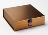 Amethyst Gemstone Gift Box Closure Featured on Medium Copper Gift Box