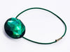 Sample Emerald Gemstone Gift Box Closure with Green Elastic Cord Loop