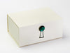 Ivory A5 Deep Gift Box Featuring Emerald Decorative Closure