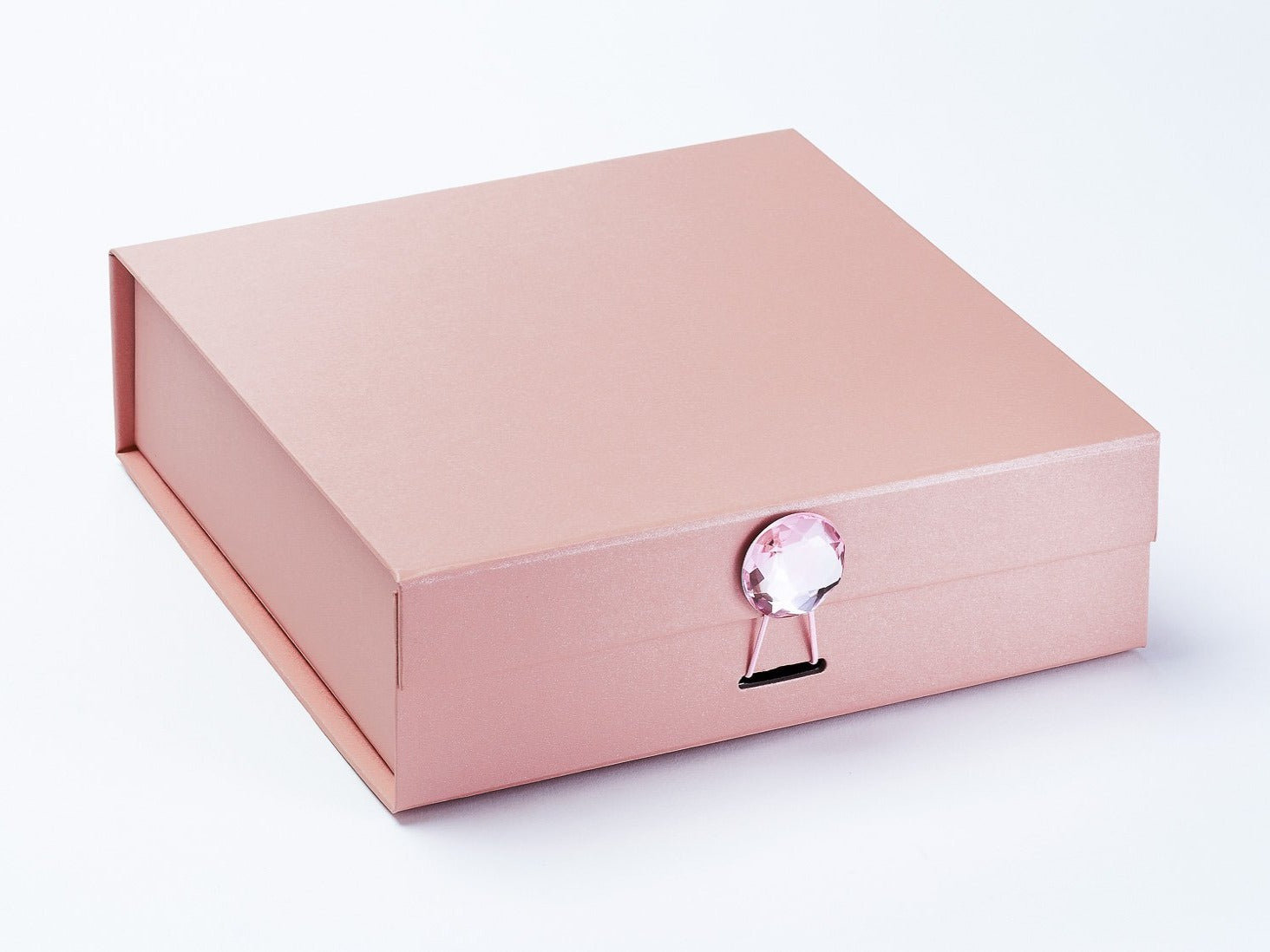 Rose Quartz Decorative Gemstone Gift Box Closure - FoldaBox USA