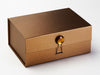 Copper Folding Gift Box Featuring Brown Tourmaline Gemstone Closure