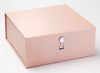 Rainbow Crystal Gemstone Gift Box Closure Featured on Rose Gold XL Deep Slot Gift Box
