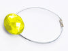 Yellow Diamond Decorative Gift Box Closure with Silver Elastic Loop