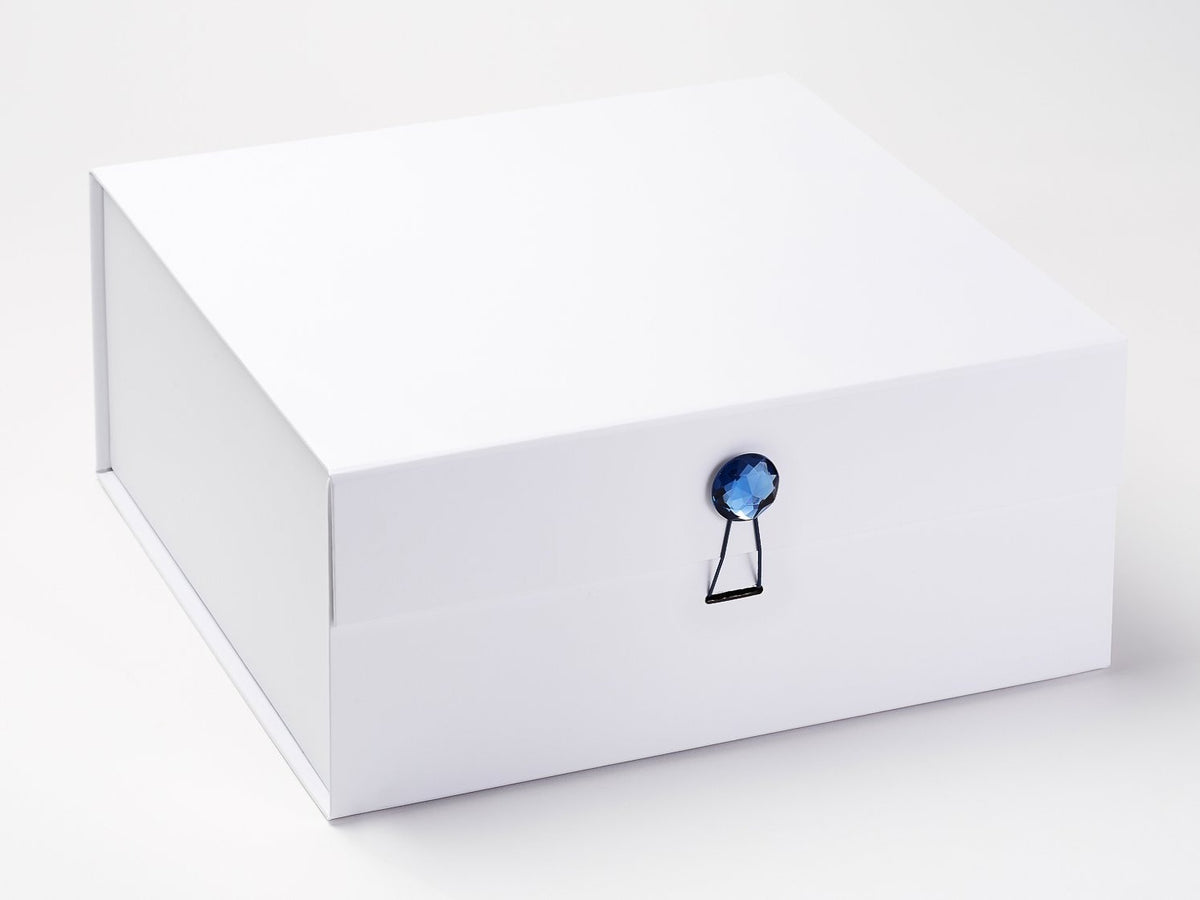 Sapphire Gemstone Closure on White XL Deep Gift Box