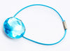 Blue Zircon Decorative Gemstone Gift Box Closure with Blue Elastic Loop