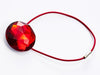 Ruby Gemstone Gift Box Closure with Red elastic Loop