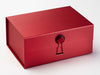 Ruby Gemstone Gift Box Closure Featured on Red A5 Deep Gift Box