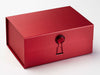 Red A5 Deep Gift Box Featuring Ruby Decorative Gemstone Closure