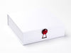 Ruby Gemstone Gift Box Closure Featured on White Large Gift Box