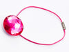Pink Spinel Gemstone Gift Box Closure with Pink Elastic Loop