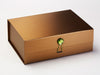 Copper Folding Gift Box Featuring Peridot Gemstone Closure