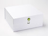 Peridot Gemstone Gift Box Closure Featured on White XL Deep Gift Box
