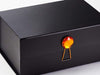 Black Gift Box Featuring Orange Zircon Gemstone Closure