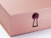 Rose Gold Gift Box Featuring Garnet Gemstone Decorative Closure