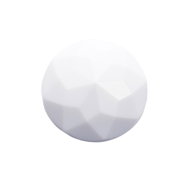 White Facet Dome Decorative Gift Box Closure Sample