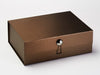 Pyrite Facet Dome Gift Box Closure Featured on Bronze A4 Deep Gift Box