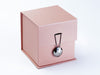 Rose Gold Large Cube Gift Box Featuring Pyrite Facet Decorative Closure